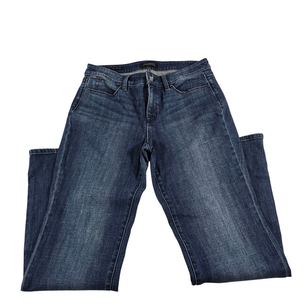 Talbots Flawless Five-Pocket‎ Bootcut Jeans Dark Wash Blue Size 8 Denim